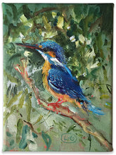 Load image into Gallery viewer, A-flash-of-Blue-kingfisher-LG-paintlikeabirdsings-painting-birds-13x18cm-on-white.jpg