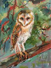Load image into Gallery viewer, Barn-Owl-LG-paintlikeabirdsings-painting-birds-13x18cm-basis.jpg