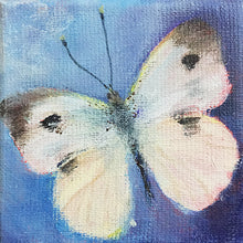 Load image into Gallery viewer, Cabbage-White-LG-LoveliesGems-paintlikeabirdsings-painting-butterflies-dutch-10x10cm-basis-2