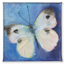 Load image into Gallery viewer, Cabbage-White-LG-LoveliesGems-paintlikeabirdsings-painting-butterflies-dutch-10x10cm-on white2