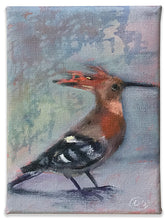 Load image into Gallery viewer, Hoopoe-bird-LG-LoveliesGems-paintlikeabirdsings-painting-birds-13x18cm-basis-on-white.jpg