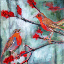 Load image into Gallery viewer, Let's Go-LG-LoveliesGems-painting-birds-25x25cm-basis