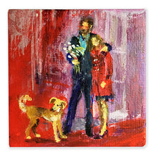 Load image into Gallery viewer, Love-is-in-the-air-LG-painting-miniature-people-5x5-cm-no.1123-basis-on-white