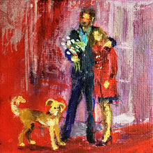 Load image into Gallery viewer, Love-is-in-the-air-LG-painting-miniature-people-5x5-cm-no.1123-basis