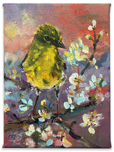Load image into Gallery viewer, Petey-Pine-Warbler-LG-paintlikeabirdsings-painting-birds-13x18cm-basis-on-white
