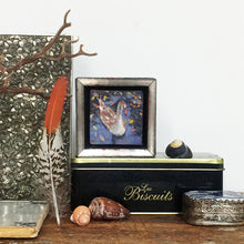 Load image into Gallery viewer, fledgling-swan-birdpainting-LG-paintlikeabirdsings-miniature-painting-no-771-5x5cm-in-interior