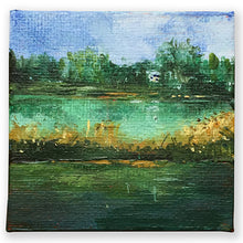 Load image into Gallery viewer, greenery-LG-painting-miniature-landscape-5x5-cm-no.495-basis-on-white