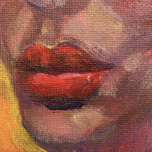 Load image into Gallery viewer, ode-to-red-lipstick-LG-painting-miniature-people-5x5-cm-no.1124-basis
