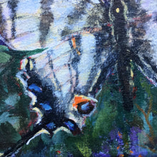 Load image into Gallery viewer, swallowtail-LG-LoveliesGems-paintlikeabirdsings-painting-butterflies-france-10x10cm-detail