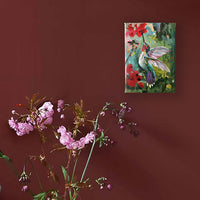 #paintlikeabirdsings painting by LG 13x18 cm Red Flower Snack