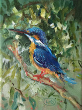 Load image into Gallery viewer, A-flash-of-Blue-kingfisher-LG-paintlikeabirdsings-painting-birds-13x18cm-basis.jpg

