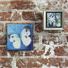 Load image into Gallery viewer, Cabbage-White-LG-LoveliesGems-paintlikeabirdsings-painting-butterflies-dutch-10x10cm-interior-brick-wall
