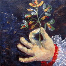 Load image into Gallery viewer, Holding-Value-LG-painting-miniature-hand-5x5-cm-no.430-basis
