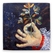 Load image into Gallery viewer, Holding-Value-LG-painting-miniature-hand-5x5-cm-no.430-on-white
