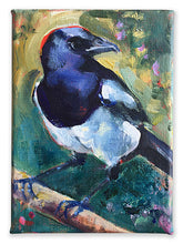 Load image into Gallery viewer, Missy-Magpie-LG-LoveliesGems-paintlikeabirdsings-painting-birds-13x18cm-on-white
