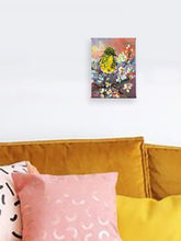 Load image into Gallery viewer, Petey-Pine-Warbler-LG-paintlikeabirdsings-painting-birds-13x18cm-interior-1
