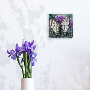 swallowtail-LG-LoveliesGems-paintlikeabirdsings-painting-butterflies-france-10x10cm-purple flowers